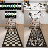 Tapis de cuisine moderne et confortable en velours cristal, anti-fatigue, adapté aux animaux domestiques, tapis de sol pour la maison, zone de lavabo de salle de bain, doux, lavable, antidérapant