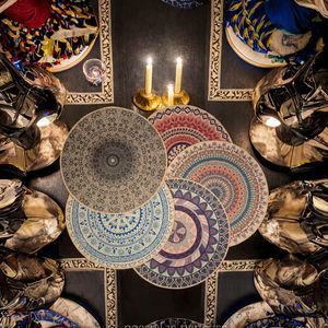 Tabletex PVC Heat Resistant <b>Table</b> <b>Placemat</b> 380mm Diameter 8mm Thick Stylish Europe-Inspired Dish Mat Plastic Tabletop Protector - Product Image 3