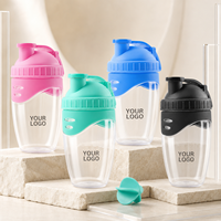 Botella Mezcladora de Proteínas con Logotipo Personalizado, 700 ml, Libre de BPA, Botella de Agua para Gimnasio con Bola Mezcladora, a Prueba de Fugas, Vaso para Suplementos Deportivos