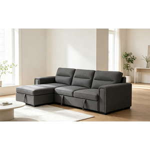 Sofá <span class=keywords><strong>Cama</strong></span> OEM Tianhang con Base, Sofá en Forma de L de 3 Plazas con Almacenamiento, Muebles para Sala de Estar, Juego de Muebles para Sala - Product Image 2