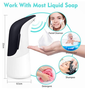 <span class=keywords><strong>Amazon</strong></span> venta <span class=keywords><strong>baño</strong></span> negro Sensor de infrarrojos de mano de espuma de <span class=keywords><strong>dispensador</strong></span> de jabón - Product Image 5