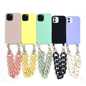 Luxe Mat Résine <span class=keywords><strong>Bijoux</strong></span> Acrylique Chaîne Téléphone Cas Couverture Sangle Boucle Pour <span class=keywords><strong>iPhone</strong></span> 16 15 14 Pro Max Collier Épaule Cas Couverture - Product Image 1