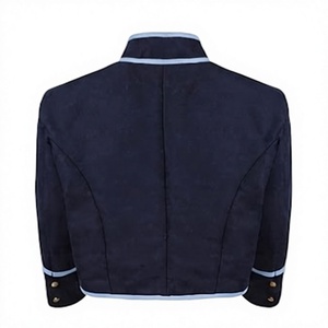 Veste d'extérieur vintage brodée pour homme, col montant, simple boutonnage, en mélange de laine, pour l'hiver - Product Image 3