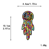 Mode ensemble de vêtements applique personnalisé pleine broderie patchs animal hibou insecte libellule plante fer sur patch brodé