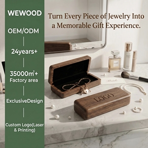 Elegant Wooden Rectangle Jewelry <b>Box</b> Luxury Wood Jewelry Storage <b>Box</b> <b>for</b> Pendants <b>Bracelets</b> Necklaces Organize - Product Image 5