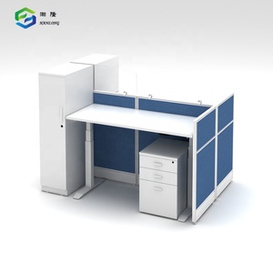 Kiểu dáng đẹp có thể điều chỉnh kính văn phòng bàn Modular 4 người bệnh viện hội thảo Máy Trạm phân vùng - Product Image 3