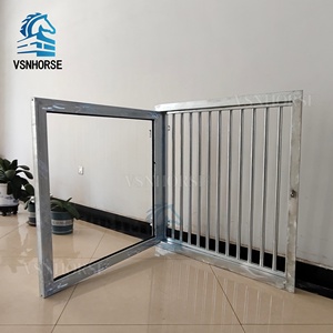 Yüksek dayanıklılık temperli cam at ahır pencere Anti pas HDG çelik çerçeve at istikrarlı pencere için profesyonel Stables - Product Image 3