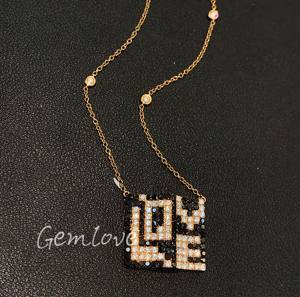 สร้อยคอสี่เหลี่ยมสีทอง18K ทันสมัยสำหรับผู้หญิง2025ใหม่เพชรทรงกลมเจียระไนในห้องปฏิบัติการเหมาะสำหรับงานปาร์ตี้ - Product Image 6