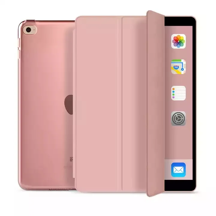 Trifold Case Ultra Thin Transparent Hard PC Cover Auto Sleep Wake Magnetic Case For iPad 5th 6th Generation Case iPad 9.7 Inch
