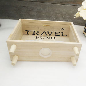 Hucha de madera personalizada transparente para ahorrar monedas y cambio, ideal para estudiantes y niños - Product Image 3