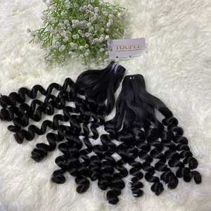 Extensions de cheveux de trame brutes de qualité supérieure Double dessiné Extension de cheveux humains naturels vietnamiens alignés sur des cuticules vierges populaires - Product Image 1