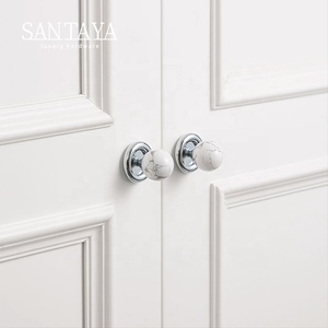 Santaya Chrome-plated Silver Brass Handles Kitchen <strong>Cabinet</strong> Pulls Bedroom Wardrobe Drawer <strong>Knobs</strong> <strong>Crystal</strong> Furniture Handle - Product Image 6