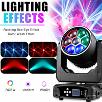 Projecteur LED mobile 7x40W Bee Eye Wash RGBW 4-en-1 DMX512 CTO Rotation 360° Zoom 4-45° Haute IRC 90