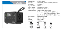 Station d'alimentation LiFePO4 128Wh 40000mAh 12V 10A à charge rapide 100W pour camping-car, CPAP, camping, ordinateurs portables