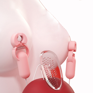 مشبك حلمة قوي 10 أوضاع هزاز مشابك ثدي محفز حلمة كهربائي مع مقبض تحكم في الحلمة للنساء - Product Image 1