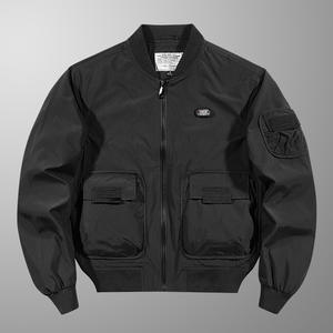 Sonbahar artı-boyutu spor üniforma rahat ceket rüzgarlık beyzbol parça bombacı erkekler tulum Pilot ceket pamuk fermuarlar standı - Product Image 2