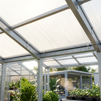 Panneau solaire alvéolaire multi-parois en PC résistant aux UV, plaque alvéolaire multicouche en polycarbonate pour serre, auvent et lanterneau
