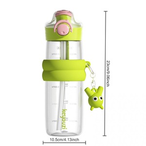 Taza de agua deportiva sin BPA de 600ml de gran capacidad con tapa de resorte para aventuras al aire libre de verano y estudiantes - Product Image 6