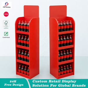 Exhibidor de Cartón Promocional de 4 Niveles con Diseño de Personajes de Dibujos Animados para Bebidas, Vino y Latas de <span class=keywords><strong>Coca</strong></span> <span class=keywords><strong>Cola</strong></span>, de Proveedores Chinos - Product Image 2