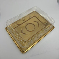 Boîte de boulangerie rectangulaire transparente jetable en PET, conteneur en plastique de haute qualité avec couvercle pour l'emballage de gâteaux et de pains