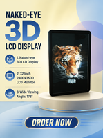 Pantalla LCD 3D sin Gafas de 32 Pulgadas, 2400x3600, Holográfica, Estereoscópica, Imagen 3D, 1.07B Colores, Visualización Ultra Ancha, Gran Profundidad