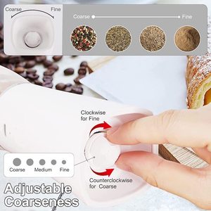 Moulin à <span class=keywords><strong>sel</strong></span> et à poivre <span class=keywords><strong>de</strong></span> qualité supérieure, moulin à épices rechargeable par USB avec broyeur à poivre électrique à grains grossiers réglables - Product Image 3