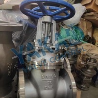 Katup Gerbang Baja Tahan Karat ASTM A351 CF8, Disk Ganda, 304+Stellite, Gas Alam, Listrik