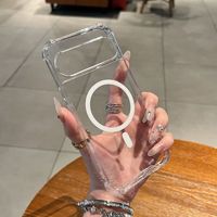 Dört Köşeli Yüksek Şeffaflıkta Kristal Kılıf Manyetik Uyumlu TPU+PC Koruyucu Kılıf Google Pixel 10/11 Pro için