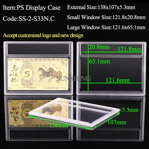 100PCS Clear Small Plastic PP PVC Acrylic Display Case For PSA Card Baseball CGC Slabs For Pokemon Ultrasonic Card Holder Case