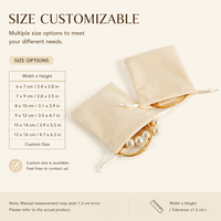 Pochette de rangement pour bijoux en velours avec logo personnalisé, fermeture à cordon réglable et options de taille personnalisées pour les bijoux