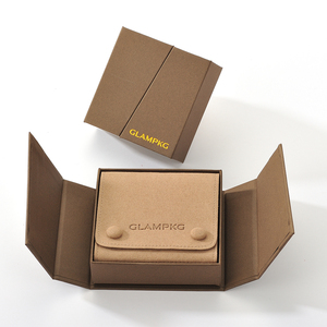 Glampkg Cardboard Necklace <b>Earring</b> Ring Jewelry <b>Gift</b> <b>Box</b> Double Open Door Flip Cover Paper Jewellery <b>Box</b> - Product Image 3