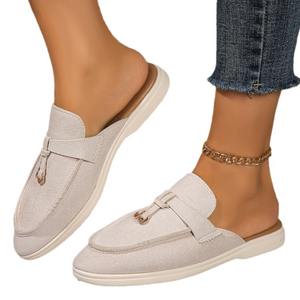 2026 nuova tela Baotou a fondo piatto 2025 da <span class=keywords><strong>donna</strong></span> per pantofole con sottopiede in <span class=keywords><strong>paglia</strong></span> - Product Image 6