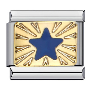 ItalianCharm Modular Bracelet Stainless Steel Square Links Star Pattern Unisex Gift Jewelry - Product Image 4