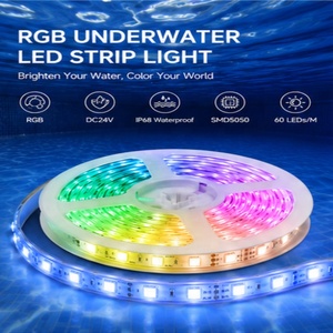 Lumière LED pour piscine, DC24V 10W RGB IP68, étanche sous l'eau, pour villa, aquarium, bac à poissons, bande lumineuse LED - Product Image 1