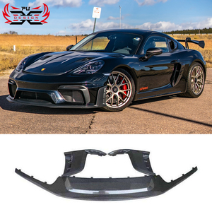PUDesign Lame avant en fibre de carbone sèche pour Porsche 718 <span class=keywords><strong>Cayman</strong></span> Boxster, style <span class=keywords><strong>GT4</strong></span> RS, kit carrosserie, vente directe usine, produit le plus vendu - Product Image 1