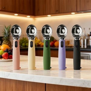 Cuchara Calentadora para Helados, 3 Niveles de Calor, Calienta hasta 140°C ℉   Calentador Portátil con Control de un Botón y Cordón para el Cuello, Estilo Años 90 - Product Image 1