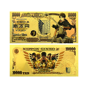 Billet de banque doré Anime 10000 Yen Japon, Carte de collection, Cadeau pour fans de <span class=keywords><strong>Manga</strong></span>, Souvenir - Product Image 5