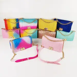 BM9905卸売2023ファッションカラフルなデザイナーゼリーバッグ袋メインレディース財布女性ハンドバッグゼリー財布とハンドバッグ