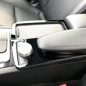 Mercedes-Benz Center Console Panel ABS Carbon Fiber Style For C-Class W204 C180 C200 Armrest Cup Holder Decorative Cover - Product Image 3