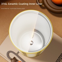 Nouvelle Tasse Thermos Isotherme en Acier Inoxydable Grande Capacité à Motif Écossais 2026 avec Cordon, Isolation Thermique 6-12 Heures, Style Adorable
