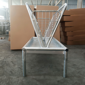 Mangiatoia per Foraggio di Pecore con Vassoio, Resistente, per Cavalli, Pony, Capre, Vitelli, Attrezzatura per Allevamento - Product Image 4