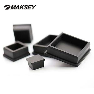 Bouchons de protection carrés en silicone MAKSEY 9.6-50.6mm pour trous, embouts de tuyaux, patins de protection pour pieds de <span class=keywords><strong>chaise</strong></span>, embouts de tube carré en acier - Product Image 1