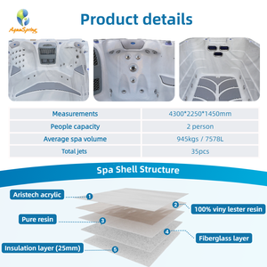 Большой бассейн над землей, спа, Стекловолоконный открытый бассейн - Product Image 3