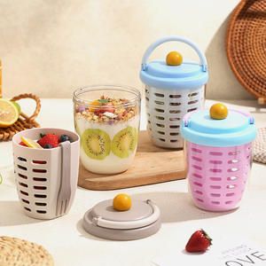 Dopamine Salad Cup – tasse de petit-déjeuner portable à double paroi avec drain, pour les employés de bureau, les étudiants, les nécessités quotidiennes - Product Image 5