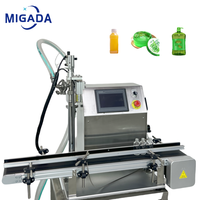 Machine de remplissage automatique entièrement électrique de table pour miel, sauces, confitures et pâtes épaisses en bouteilles et bocaux en verre avec pompe à engrenages
