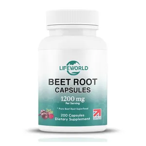 Lifeworld Organic Beet Root Capsules Burn Fat Health Food Fast Slimming 1300mg Detox Beet Root Pills