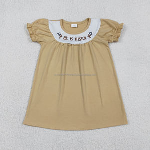 Stock Mardi Gras Print Soft Organic Cotton Girls Knee Length <b>Dress</b> Wholesale Sisters Fashion Boutique Children Factory Price - Product Image 5