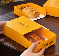 Boîte d'emballage en papier pour pâtisserie, gaufres, biscuits, desserts, gâteaux, avec logo personnalisé, en gros, de qualité alimentaire