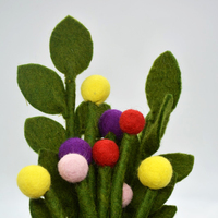 Set Daun Bunga Buatan dari Wol Felt yang Dapat Disesuaikan untuk Dekorasi Dinding Artistik Hari Valentine & Tahun Baru, Berwarna-warni, Dikemas dalam Kotak, Nepal
