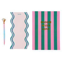 Papeterie Cadeau Ensemble Bloc-notes Diamant Stylo Fournitures D'écriture De Luxe Mignon École Bureau Accessoires Creative Journal Kit